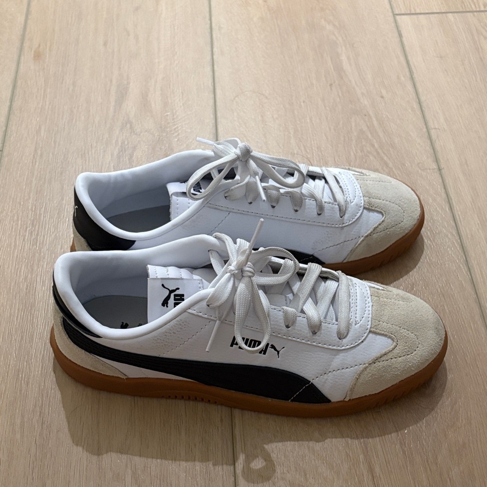 Puma Classic White and Black Sneakers